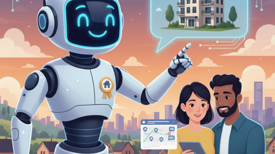 Robot assisting couple with real estate